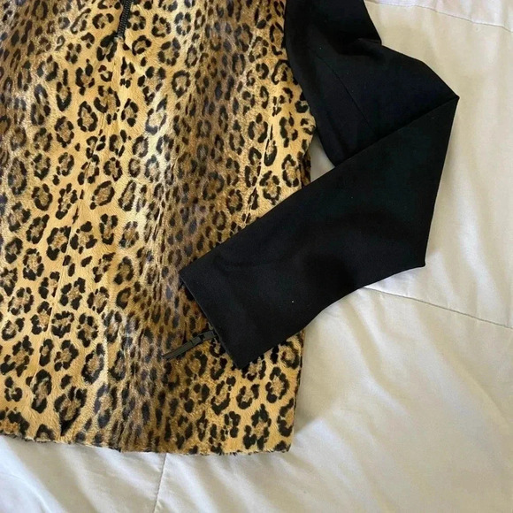 Milly leather trim leopard sweater - Picture 7 of 9